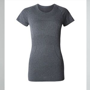 Swiftly Tech Short Sleeve Heathered Black Sz4